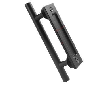Poignée de porte de grange en acier inoxydable noir, tube rond, installation facile pour porte ou tiroir, style européen - Product Image 2