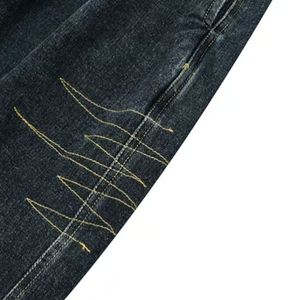 <span class=keywords><strong>Pantaloni</strong></span> a gamba larga retrò da <span class=keywords><strong>uomo</strong></span>, Jeans larghi a gamba dritta per <span class=keywords><strong>uomo</strong></span>, <span class=keywords><strong>pantaloni</strong></span> a carota - Product Image 2