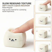 Peluches Tofu Douces, Cadeaux Anti-Stress en Forme de Cube Blanc, Jouets Squishy en Pâte pour Soulager l'Anxiété et Apaiser l'Esprit