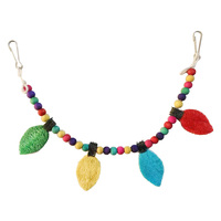 Petit oiseau coloré balançoire jouet luffa perroquet Puzzle peau de tigre pivoine rongeur jouet bois coton plastique cage à oiseaux pont suspendu