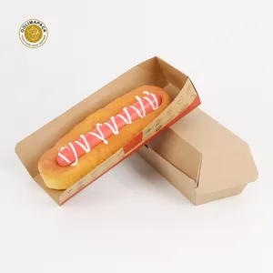 Scatola amichevole di vendita calda del Hot Dog del vassoio del Hot Dog del cartone di alta qualità