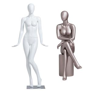 Maniquí de cuerpo completo <span class=keywords><strong>para</strong></span> tienda de ropa interior, expositor de escaparate <span class=keywords><strong>para</strong></span> mujer, color champán, material FRP, maniquí con cabeza de mesa - Product Image 5
