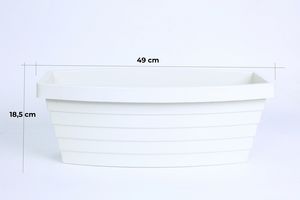 Jardinera Rectangular de Plástico Personalizada OEM, Resistente, para Flores, Interior/Exterior, Balcón, Vegetales, Ecológica - Product Image 2