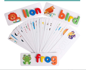 <span class=keywords><strong>Gioco</strong></span> di Abbinamento Lettere, Giocattoli per l'Apprendimento dell'Ortografia e della Scrittura per Prescuola e Asilo, Giochi di Abbinamento con Lettere dell'Alfabeto e Parole Visive - Product Image 5