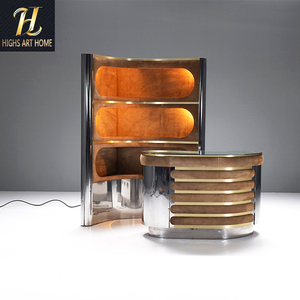 Meuble de <span class=keywords><strong>bar</strong></span> <span class=keywords><strong>d</strong></span>'<span class=keywords><strong>angle</strong></span> de luxe haut de gamme de designer italien pour villa, maison, salon rétro, avec rangement - Product Image 2
