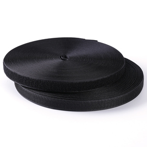 Bán buôn 60% Nylon may-on móc và vòng lặp băng cho quần áo may hành lý túi buộc DIY may Phụ Kiện Màu Đen - Product Image 1