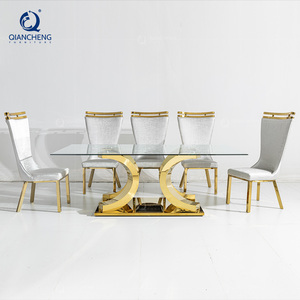 Bộ bàn ăn hiện đại khung thép không gỉ mạ vàng cao cấp nội thất nhà ở - Product Image 5