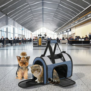 Havayolu onaylı kedi taşıyıcılar köpek taşıyıcı katlanabilir seyahat el çantası & kediler ve küçük köpekler için araba koltuğu seyahat taşıyıcısı - Product Image 1