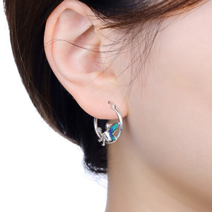 Pendientes de aro de cobre blanco de alta gama, originales y de moda, para mujer, gran éxito de ventas - Product Image 4