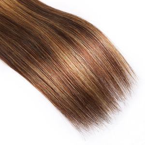 มัดผมมนุษย์สีทองน้ำผึ้งผมตรง P4/27ของบราซิลมัดผมตรงที่ยังไม่ได้รับการรักษา100%