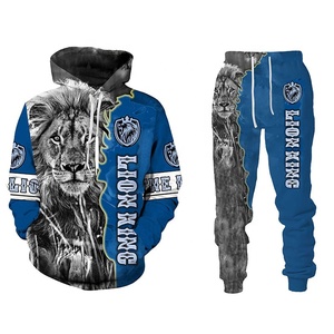 Set di felpa da uomo 2 pezzi con stampa 3D The Lion King Set di felpe <span class=keywords><strong>S</strong></span>-6XL taglie forti per uomo - Product Image 4