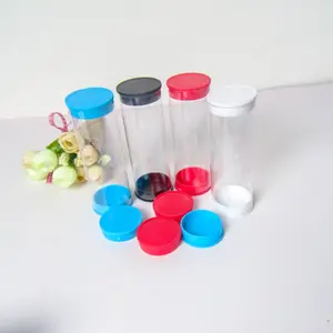 Packing Tube Clear PC 35mm Outer Diameter Screen Printing Plastic Cylinder Transparent Plastic Tubes with Caps 0.5mm