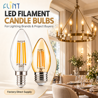 Ampoule LED à filament de verre 120V E26 à intensité variable sans scintillement 550LM pour usage résidentiel, fabrication directe usine, ODM OEM UL CUL