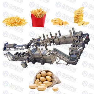 Línea de producción de patatas fritas al vacío y patatas fritas comerciales de alto rendimiento de fácil operación de 2 toneladas/H - Product Image 1