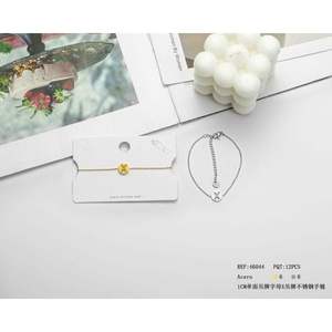 Pulsera de Acero Inoxidable con Colgante de Letra X, Joyería Fina Minimalista, Unisex, para Uso Diario - Product Image 2