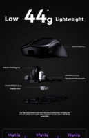 ATK Liekong U2 Souris ultra légère sans fil BT 12000DPI PAW3950 Souris de jeu et de bureau ergonomique à trois modes