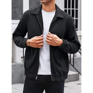 2025 hommes réversible XS taille velours côtelé veste automne décontracté Bomber Style côtelé fermeture éclair col montant Vintage vêtements d'extérieur manteau - Product Image 5