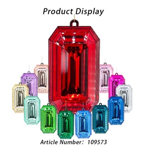 Bán Buôn Giáng Sinh Đồ Chơi Đá Quý Cướp Biển Kho Báu Đồ Trang Sức Acrylic Nhựa Nhân Đôi Hình Chữ Nhật Mặt Dây Chuyền Giáng Sinh Đảng Trang Trí - Product Image 5