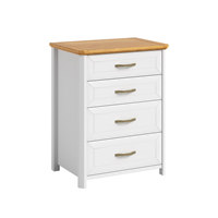 Directe d'usine, commode moderne de luxe à 4 tiroirs en bois massif, design étroit pour la maison, chambre à coucher, villa, appartement, meubles de rangement