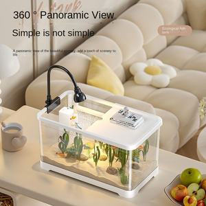 Couverture de réservoir à poissons en PET haute définition et haute transparence, petit salon, paysage écologique, filtre à oxygène - Product Image 5