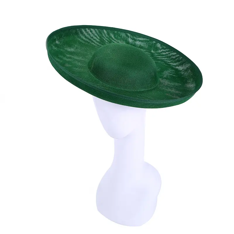 Base per cappelli di stoffa di tipo lino da donna grande base Royal Ascot linenette classica grande turnup fascinator base