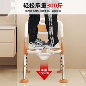 Chaise de bain pliable pour personnes âgées et femmes enceintes, sécurité spéciale antidérapante pour le bain, dossier relevable, tabouret de douche - Product Image 3