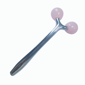 Rouleau facial en quartz rose, outil de massage Gua Sha amincissant - Product Image 6