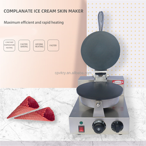 1300W thương mại thép không gỉ Waffle Cone Maker Máy mới trứng nón Baker không dính bề mặt Temp thời gian điều chỉnh đồ ăn nhẹ - Product Image 3