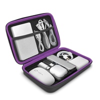 Organizer teknologi perjalanan kustom casing EVA untuk menahan Laptop Mouse Power Bank adaptor USB pengisi daya ponsel dan kosmetik