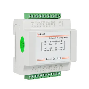 Compteur d'énergie CC multicircuit-48V pour station de base télécom 6 circuits de surveillance avec shunts ou capteur Hall AMC16-DETT