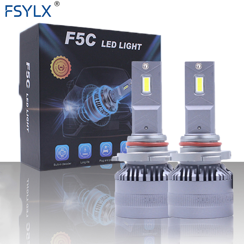 FSYLX 120W 12000LM F5C Авто светодиодные фары лампы 4300 К 3000 К 6000 фары H1 H3 H7 H11 9005 9006 H13 9007 H4 Автомобильные светодиодные фары