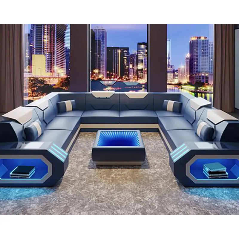 Luxury Sectional Italian Design Sofas Living Room Leather Modern Couch Sofa