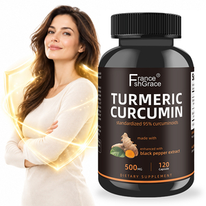 Extrait de curcuma de qualité supérieure Shecome, améliore la santé du cerveau, du cœur et la fonction immunitaire, capsules de curcuma pour une santé globale - Product Image 3