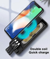 Fabrieks prijs 4 apparaten snelladen slimme draadloze powerbank met mobiele telefoonhouder