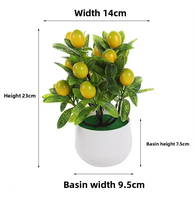 Meilleure vente : Arbre artificiel en pot à 12 branches, citronnier en plastique, bonsaï, fausse verdure, ornement pour extérieur, photographie de mariage