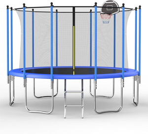 Vendita calda 14ft grande Jump ricreativo per bambini basket Hoop Set per bambini all'aperto trampolino per bambini campo da basket per l'esercizio - Product Image 2