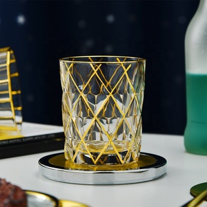 Sortie d'usine de haute qualité ligne d'or peint verre whisky gobelet tasse à vin - Product Image 6