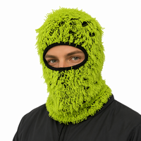 Cagoule tricotée effet vieilli avec logo personnalisé, masque de ski intégral coupe-vent pour sports d'hiver en extérieur, accessoire de tête courant