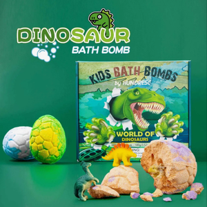 Provet Set hadiah bom mandi bola telur dinosaurus bahan alami fizza mandi beraroma Label santai - Product Image 4