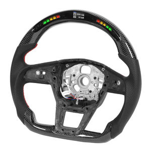 Accessoires de voiture de volant d'affichage à LED de cuir de fibre de carbone pour <span class=keywords><strong>Audi</strong></span> C8 A6 S6 <span class=keywords><strong>RS6</strong></span> A7 S7 RS7 2019 - Product Image 4