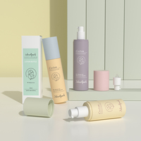 Flacon pompe airless rond en plastique vide de 15 ml, 30 ml, 50 ml, 90 ml pour crème visage, sérum, lotion, soins de la peau