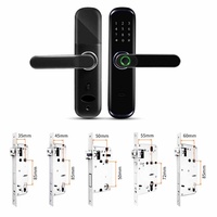 Cerradura de Puerta Inteligente con Sistema de Control de Acceso Biométrico RFID, Teclado Táctil y Huella Dactilar, Anti-Robo, Compatible con la Aplicación Tuya