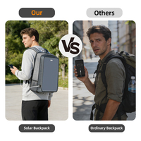 Sac à dos solaire léger et portable, sac à dos solaire pratique avec système de charge USB, design respirant des bretelles