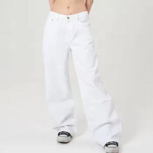 Nouveau design – Jean décontracté taille haute pour femme, coupe ample, respirant, couleur unie - Product Image 3