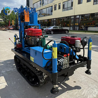 Foreuse hydraulique mobile sur roues, de type diesel, portable, pour puits d'eau domestiques