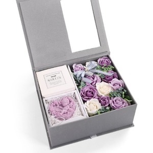 Fleurs artificielles pour le réveillon du Nouvel An, coffret cadeau rose pour petite amie, fleurs éternelles, savon en forme de fleurs, ensemble pour la Saint-Valentin - Product Image 4