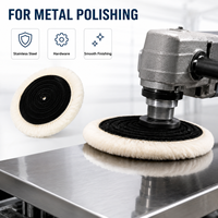 Roue de polissage en feutre de laine industrielle pour bijoux en métal, finition miroir, usine OEM