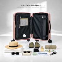 Ensemble de bagages en PC léger et silencieux de 18/24/28 pouces à 3 couches avec serrure TSA, poignée souple, 4 roues, écologique, unisexe |   Logo personnalisé OEM/ODM