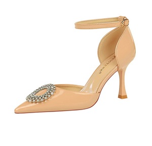 Zapatos de Tacón Ultra Alto de Moda para Mujer, Sandalias con Punta Abierta y Correa de Cuero Patentado para el Verano, Sexy para Discoteca - Product Image 5