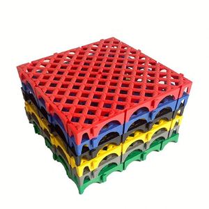 Dalles en plastique emboîtables pour lavage de voitures, grille de sol antidérapante, résistantes à l'usure, panneaux sans tranchée, parfaites - Product Image 1